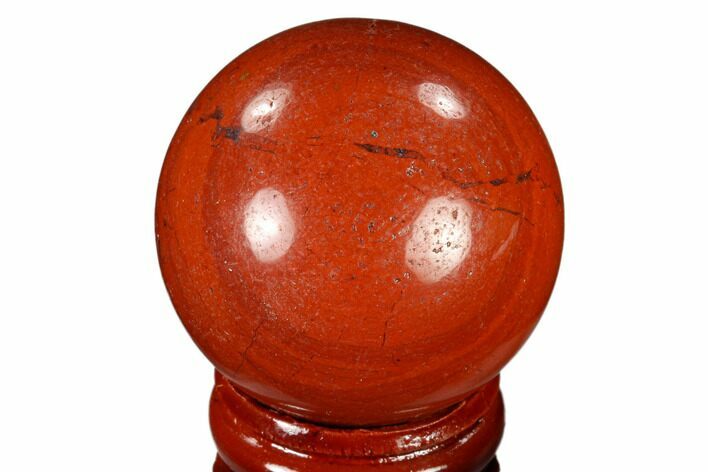 Polished Red Jasper Sphere - Brazil #116022